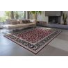 Tapis lavable en machine oriental ethnique rouge Minorca