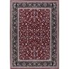 Tapis lavable en machine oriental ethnique rouge Minorca