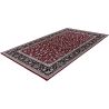 Tapis lavable en machine oriental ethnique rouge Minorca