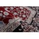 Tapis lavable en machine oriental ethnique rouge Minorca