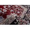 Tapis lavable en machine oriental ethnique rouge Minorca