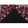 Tapis lavable en machine oriental ethnique rouge Minorca