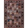 Tapis ethnique oriental rouge lavable en machine Pela