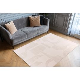 Tapis moderne abstrait avec franges Rassia