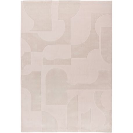 Tapis moderne abstrait avec franges Rassia