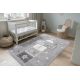 Tapis argenté chambre enfant rectangle Ourga