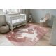 Tapis enfant rose rectangle Turau