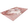 Tapis enfant rose rectangle Turau