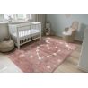 Tapis chambre d'enfant rose doux Huellia