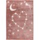 Tapis chambre d'enfant rose doux Huellia