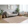 Tapis abstrait effet 3D design argenté Ossa