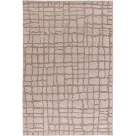 Tapis abstrait effet 3D design argenté Ossa