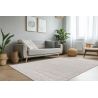 Tapis abstrait effet 3D design argenté Ossa