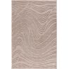 Tapis argenté moderne courbe effet 3D Baudouin