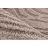 Tapis argenté moderne courbe effet 3D Baudouin