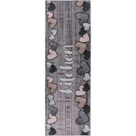 Tapis de cuisine gris lavable en machine Salira