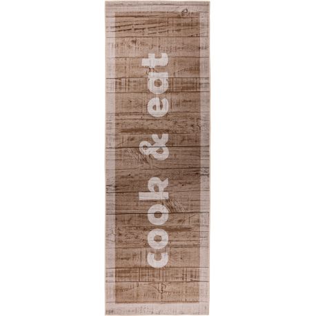 Tapis beige de cuisine antidérapant Shapeo