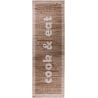 Tapis beige de cuisine antidérapant Shapeo