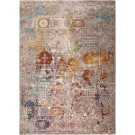 Tapis multicolore vintage rayé rectangle Mustha