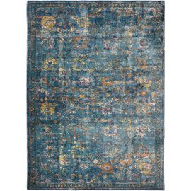 Tapis vintage rectangle rayé multicolore Nagari