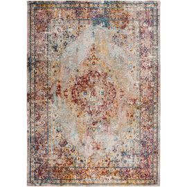 Tapis rayé multicolore vintage rectangle Izri