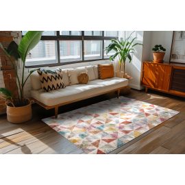 Tapis géométrique design multicolore Cirillo