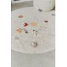 Tapis de jeu enfant rond lavable en machine coton Solar System