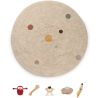 Tapis de jeu enfant rond lavable en machine coton Solar System