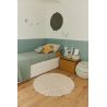 Tapis rond enfant lavable en machine avec franges Moon