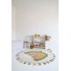 Tapis enfant coton avec franges lavable en machine Rainbow