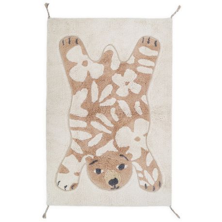 Tapis avec franges enfant lavable en machine Flowerbear