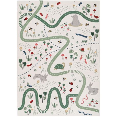 Tapis enfant multicolore rectangle Garden Life