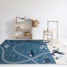 Tapis multicolore enfant rectangle Little Deep Blue