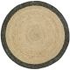 Tapis rond naturel enfant Yhuki