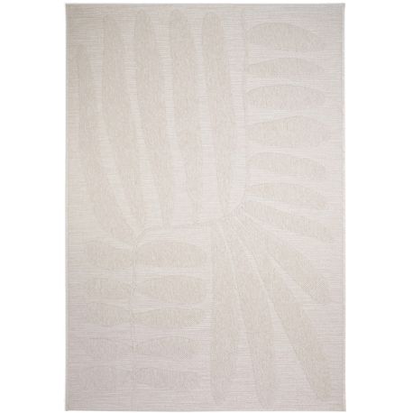 Tapis rectangle enfant blanc et beige Minerva