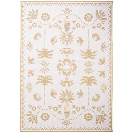 Tapis enfant rectangle jaune Jaipur