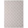 Tapis enfant rectange blanc et beige Damas