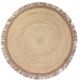 Tapis rond enfant avec franges jute Thar