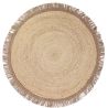 Tapis rond enfant avec franges jute Thar