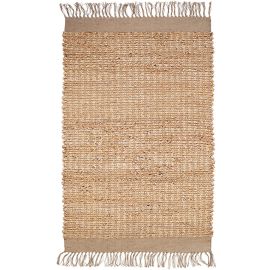 Tapis jute chambre enfant avec franges Viggo