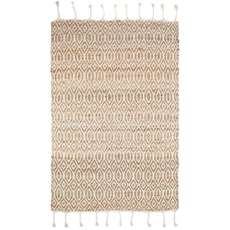 Tapis coton et jute enfant avec franges Sierra