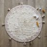 Tapis avec franges rond enfant coton Mallen