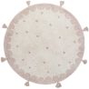 Tapis avec franges rond enfant coton Mallen