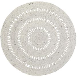 Tapis coton et laine rond enfant Bibek