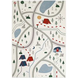 Tapis enfant multicolore rectangle Little Camper