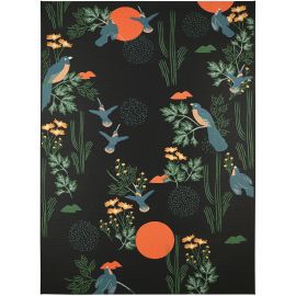 Tapis noir chambre d'enfant rectangle Bloom