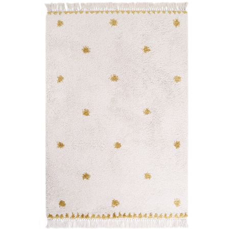 Tapis beige et jaune enfant Wooly