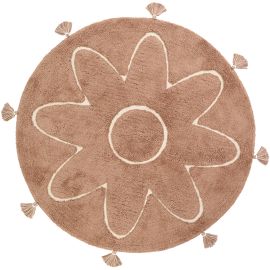 Tapis rond coton enfant lavable en machine Yva