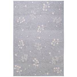 Tapis chambre d'enfant bleu gris Little Nature