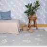 Tapis chambre d'enfant bleu gris Little Nature